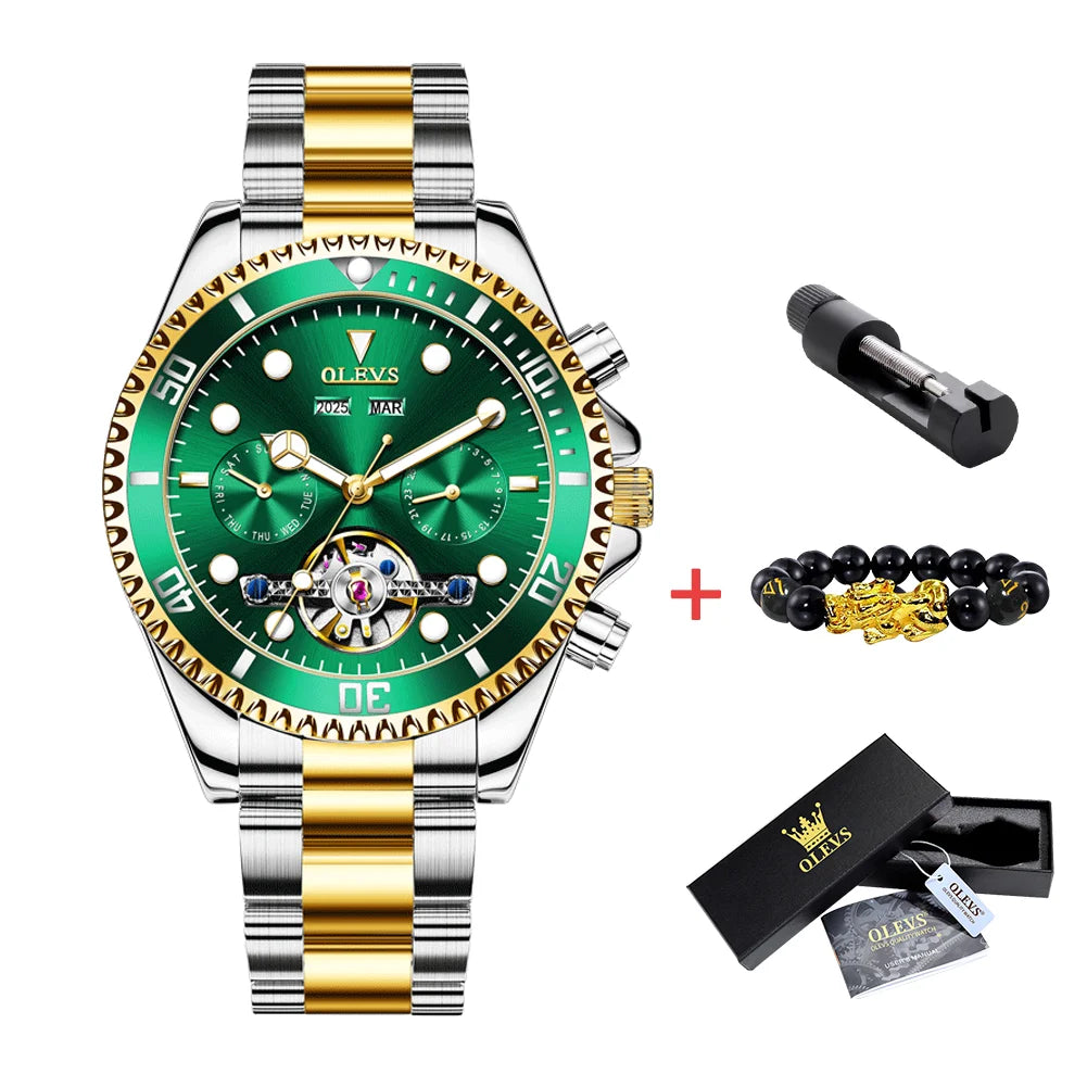 Regalia Verde – Royale (Green + Gold) Zeyo Time Regalia Verde – Emerald Skeleton Automatic
