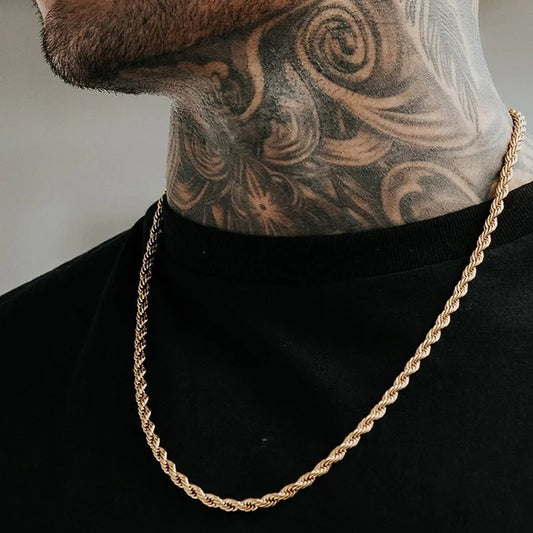 Gold(22") Zeyo Time Zephyr Rope – Minimalist Gold or Silver Chain