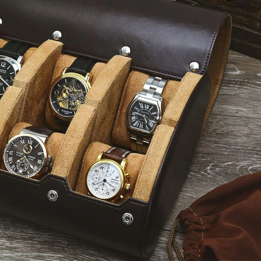 Midnight Blue – Mirage Case Zeyo Time Legacy Display – 6-Slot Travel Watch Case