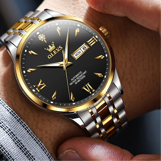 Aureate (Gold) Zeyo Time Aurum Chronos – Dual Calendar Automatic