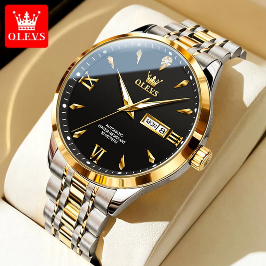 Aureate (Gold) Zeyo Time Aurum Chronos – Dual Calendar Automatic